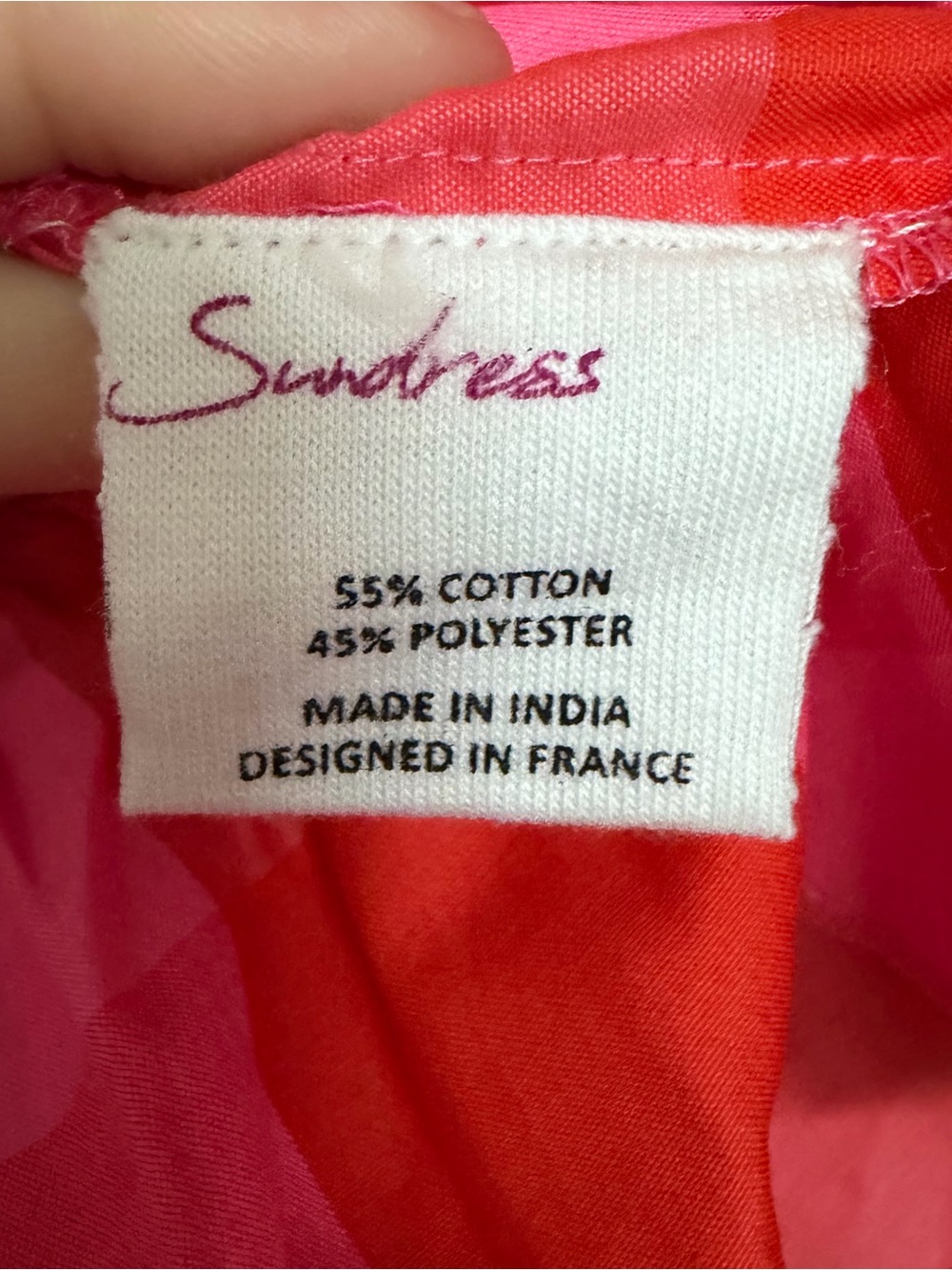 Sundress Paris Marine Dress in Big Gingham Red And Pink, Size L/XL - Picture 12 of 14